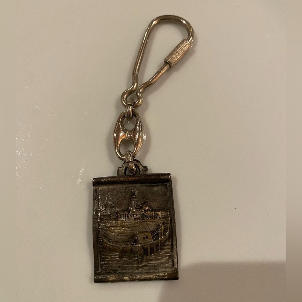 Venice Keychain Key Venezia Italy Ring Metal Souvenir Vintage Italian Keyring